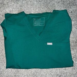 Figs Catarina Scrub Top - Hunter Green
